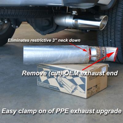 2007-2019 GM 6.6L Duramax 304 Stainless Steel Four Inch Performance Exhaust Upgrade Polished