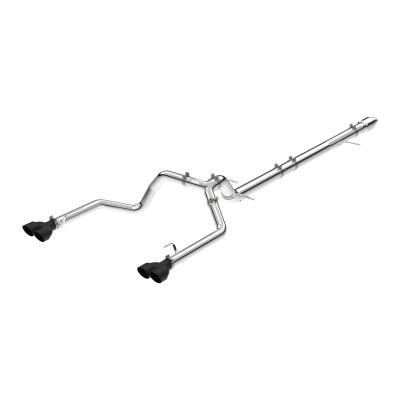20-22 GM 3.0L Duramax 304 Stainless Steel DPF-Back Performance Exhaust Kit - Dual Exit-Polished Tubes, Black Ceramic Coated Tips Pacific Performance Engineering
