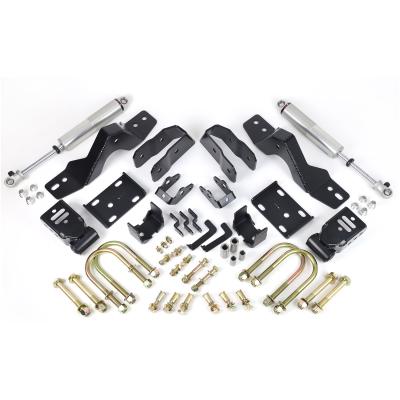 Rear 4 Inch Lowering Kit For 2019-2024 Silverado / Sierra 2WD And 4WD HQ Shocks Axle Flip Brackets Leaf Spring Brackets Shackles Bump Stops And Hardware Ridetech
