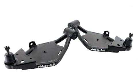 Front Lower Strongarms For 1961-1969 Lincoln For Use W/ Coolride Air Springs Pair Of Tubular Control Arms W/ Ball Joints And Bushings Powder Coated Satin Black Ridetech