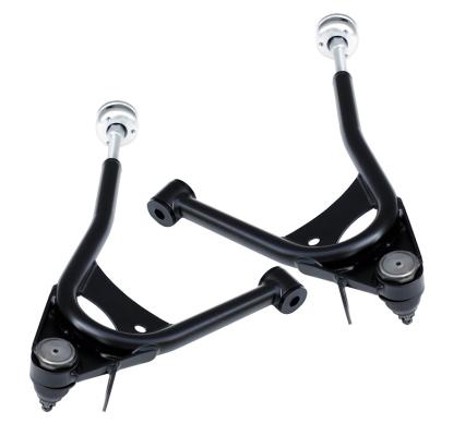 Front Lower Strongarms For 1967-1970 Mustang And Cougar Pair Of Tubular Control Arms W/ Ball Joints And Bushings Powder Coated Satin Black Ridetech