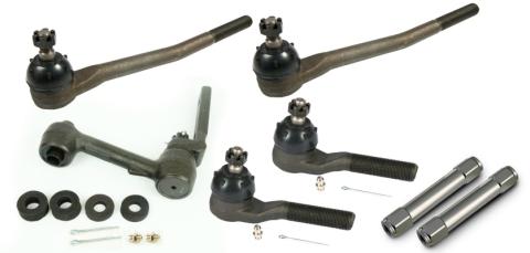 Steering Linkage Kit For 1967-1969 Mustang W/ OE Power Steering Idler Arm Inner Tie Rods Outer Tie Rods And Billet Tie Rod Adjusters Ridetech