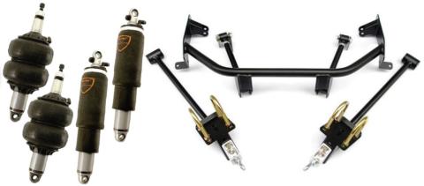 Air Suspension System For 1960-1964 Galaxie Front HQ Shockwaves Rear HQ Shockwaves And Bolt-On 4-Link Ridetech