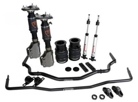 Air Suspension System W/ Sway Bars For 2015-2024 Mustang HQ Front Shockwaves Rear Coolride HQ Rear Shocks Front Sway Bar And Rear Sway Bar Ridetech