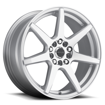 Aluminum Wheels 16x7 Evo 131S Silver 7 Spoke 20 Offset 5 on 108/5 on 114.3 Bolt Pattern 72.62 Bore Raceline