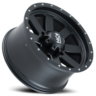 Cast Aluminum Wheels 134 MB 18x10 Black Beadlock Matte Black 5 On 127 Bolt Pattern -19 Offset ION Wheels