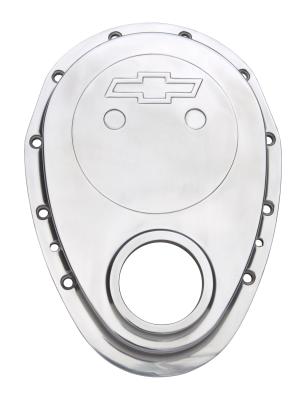 Timing Chain Cover Polished Aluminum With Bowtie Logo Fits SB Chevy 69-91 Chevrolet Performance Parts