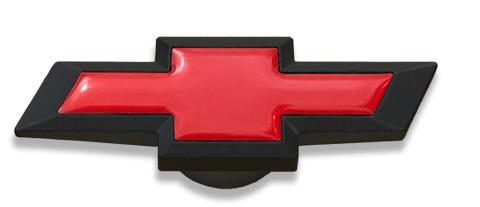 Air Cleaner Center Nut Bowtie Large XL Chevy Bowtie Black Crinkle/Red Chevrolet Performance Parts