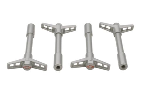 Engine Valve Cover Wing Nuts Steel Gray Bowtie Logo 1/4-20 Thread 4 Pack Red Bowtie Chevrolet Performance Parts