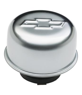 Valve Cover Breather Cap Chrome Twist-On Type 3 Inch Diameter With Bowtie Logo Chevrolet Performance Parts