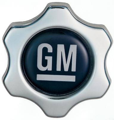 Engine Oil Filler Cap Chevy Style Valve Cover Hole White on Blue GM Logo Chevrolet Performance Parts