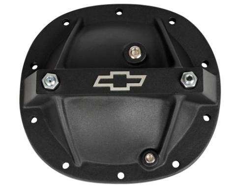 Differential Cover Bowtie Emblem Model Fits GM 7.5 Aluminum Black Crinkle Chevrolet Performance Parts