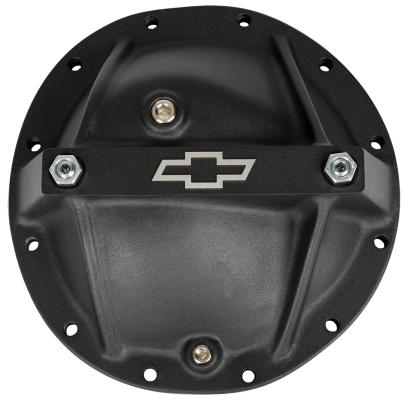Differential Cover Bowtie Emblem Model Fits GM 12 Bolt Car Alum Blk Crinkle Chevrolet Performance Parts