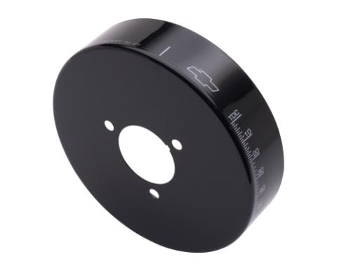 Engine Harmonic Balancer Cover For BB Chevy using 8 Inch Damper Black Chevrolet Performance Parts