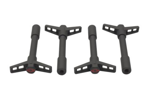 Engine Valve Cover Wing Nuts Steel Black Bowtie Logo 1/4-20 Thread 4 Pack Red Bowtie Chevrolet Performance Parts