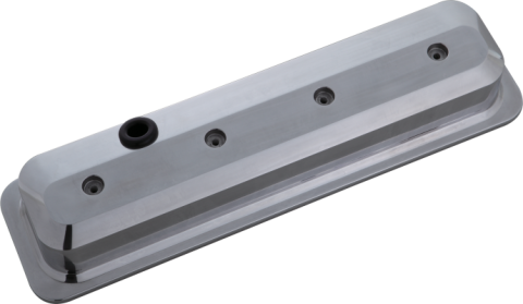 Valve Covers SBC 87-Pres LS Ctr Bolt Tall Alum Polished No Emblems No Logos Chevrolet Performance Parts