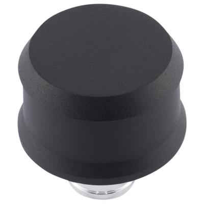Slant-Edge Aluminum Push-In Air Breather Cap Black Crinkle Finish No Emblem Proform