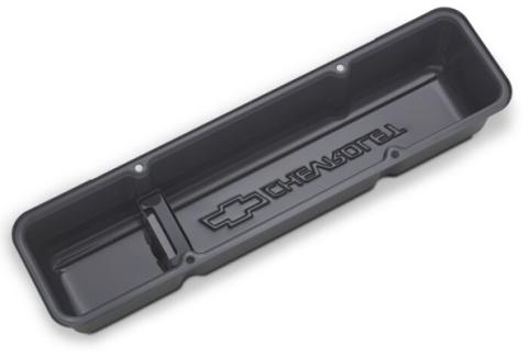 Engine Valve Covers Stamped Steel Tall Shark Gray Bowtie Logo Fits SB Chevrolet Proform