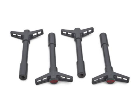 Engine Valve Cover Wing Nuts Shark Gray Bowtie Logo 1/4-20 Thread 4 Pack Proform