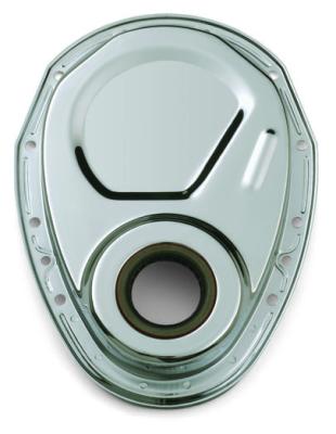 Timing Chain Cover Chrome Steel Without Emblems SB Chevy 69-91 Chevrolet Performance Parts