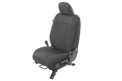 Jeep Wrangler Neoprene Seat Covers for 18-20 Jeep Wrangler JL Unlimited 4-Door w/Cloth Interior Black Diver Down