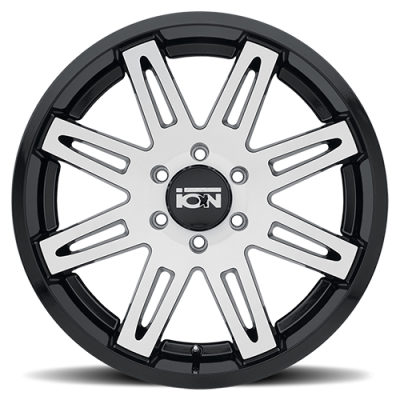 Cast Aluminum Wheels 142 BK 17x9 Machined Spokes Black 5 On 127 Bolt Pattern -12 Offset ION Wheels