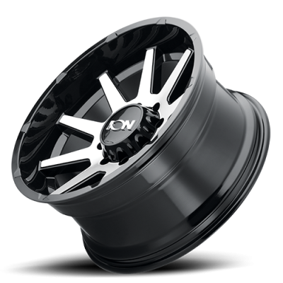 Cast Aluminum Wheels 143 GBM 18x9 Machined Face Gloss Black 5 On 139.7 Bolt Pattern 0 Offset ION Wheels