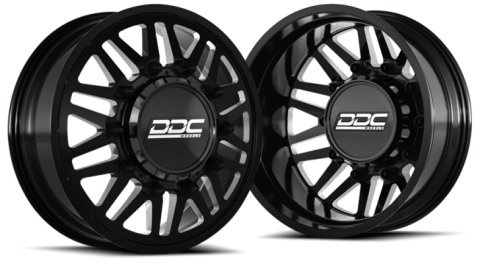 RAM Dually Wheel Kit 94-18 RAM 92-10 GM Aftermath Black/Milled 20X8.25 8X165 12.50