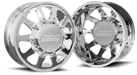 Dually Wheels The Ten Forged 22x8.25 8x165 Polished  94-18 Dodge Ram 3500 92-10 Silverado/Sierra 3500 87-97 Ford F-350 DDC Wheels
