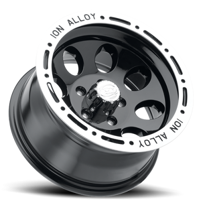 Cast Aluminum Wheels 174 16x10 Machined Lip Black 5 On 114.3 Bolt Pattern -38 Offset ION Wheels