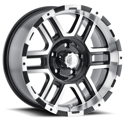 Cast Aluminum Wheels 179 BK 20x9 Machined Face Black 5 On 127 Bolt Pattern 12 Offset ION Wheels