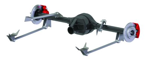 Triangulated Four Link Universal Weld-In W/ Black Powder Coated Bars Bars W/ R-Joints Brackets Hardware And Installation Instructions Ridetech