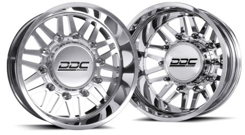 Dually Wheels Aftermath Polished 22x8.25 8x200 SS Fronts 05-25 Ford F-350 11-14 F-450 DDC Wheels