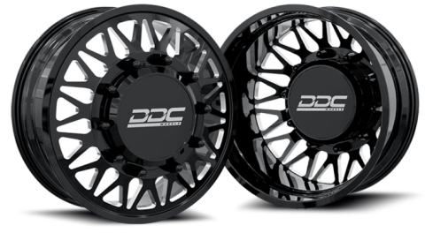 Dually Wheels The Mesh Forged 20x8.25 10x225 Black/Mill 05-10 Ford 15-25 F-450/F-550 Dodge Ram 08-25 4500/5500 DDC Wheels
