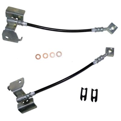 Mustang Brake Hose Kit Rear  Kit S197 05-14 Ford Mustang Stainless Steel Black Cover J&M Products