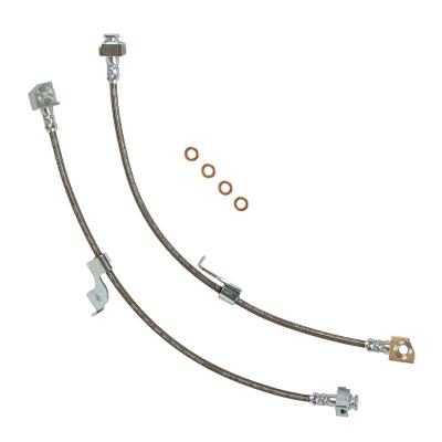 2015-2020 Ford Mustang Rear Stainless Steel Brake Hose Kit Clear Cover J&amp;M Products