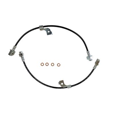 2015-2020 Ford Mustang Rear Stainless Steel Brake Hose Kit Black Cover J&M Products