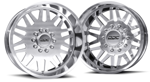 Dually Wheels Aftermath Polished 22x8.25 8x200 SS Fronts 19-25 Dodge Ram 3500 DDC Wheels