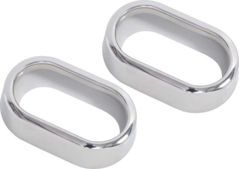 Jeep JK Interior Door Handle Bezels Pair 07-10 Wrangler JK Polished Silver Kentrol