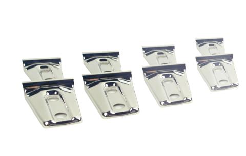Jeep JK Door Hinge Overlays 8 Pieces 4 Door 07-18 Wrangler JK Polished Silver Kentrol