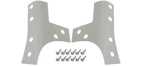 Jeep JK Windshield Support Overlays Pair 07-18 Wrangler JK Polished Silver Kentrol