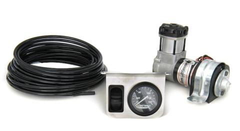 On-Demand 1 Way Compressor Kit W/ Analog Gauge Model 215 Compressor Control Panel W/ One Switch And Single Needle Gauge Airline And Fittings Ridetech