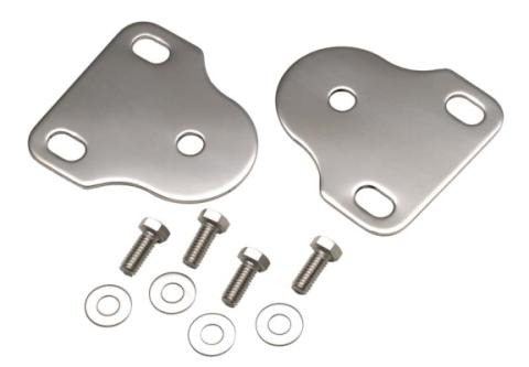 Jeep CJ/YJ Interior Windshield Brackets Pair 76-95 CJ and Wrangler YJ Polished Silver Kentrol