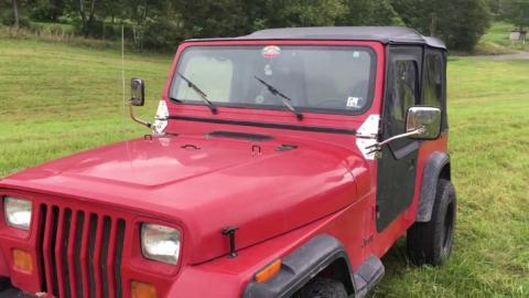 Jeep YJ Mirror Kit Pair 87-95 Wrangler TJ Polished Silver Kentrol