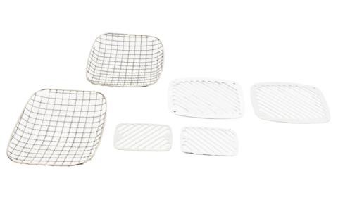 Jeep YJ Billet and Wire Mesh Set 6 Pieces 87-95 Wrangler TJ Polished Silver Kentrol