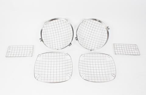 Jeep TJ Wire Mesh Guard Set 6 Pieces 97-06 Wrangler TJ Polished Silver Kentrol