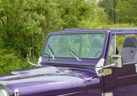 Jeep CJ Windshield Wiper Arms Pair 68-86 CJ Polished Silver Kentrol