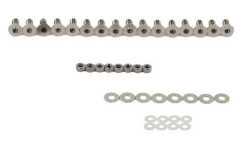 Jeep JK Door Hinge Set 8 Pieces 4 Door 07-18 Wrangler JK Polished Silver Kentrol