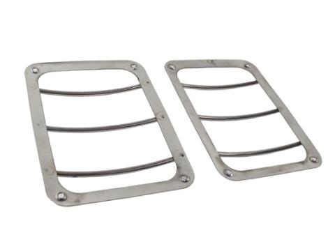 Jeep JK Taillight Guard Pair 07-18 Wrangler JK Polished Silver Kentrol