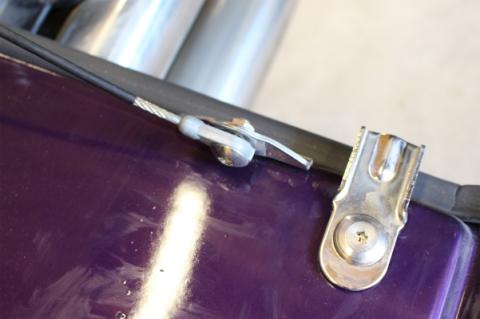 Jeep CJ Tailgate Pivot Latch Assembly Fiberglass Body 76-86 CJ Polished Silver Kentrol